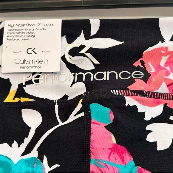 Calvin Klein Performance Women's High-Waist Bike Shorts Size L 🆕 - Picture 6 of 8